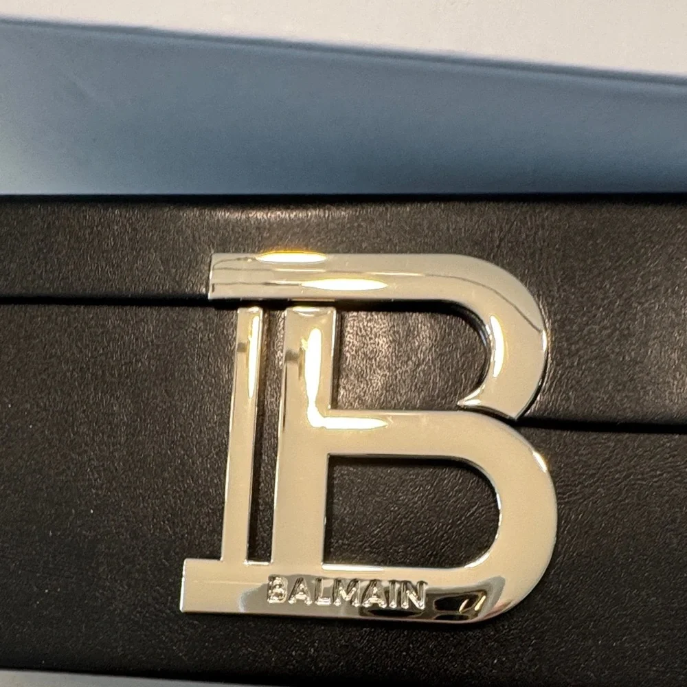 Balmain Black Sunglasses  Case with Silver Logo